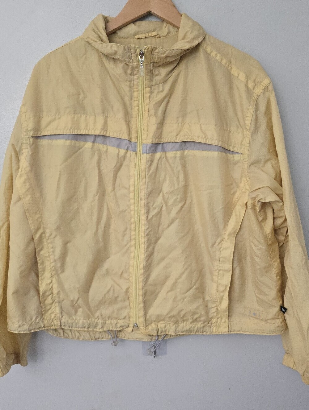 L.E.I Windbreaker Jacket Women's XL Yellow Y2K Outdoor